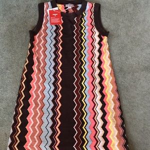 BEAUTIFUL MISSONI BROWN & MULTI COLORED DRESS